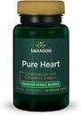 Swanson Pure Heart Cardiovascular Circulatory Health Antioxidant Resveratrol Blood Pressure Cholesterol Support Herbal Suplemento 60 Veggie Capsules (Veg Caps) Vegan