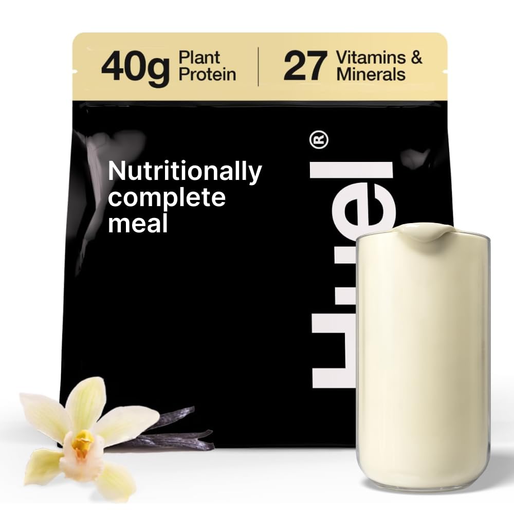 Huel Black Edition ¦ Vanilla 40g Vegan Protein Powder ← Nutricionalmente Completa Meal Silencio 27 Vitaminas y Minerales, Gluten Gratis Silencio 17 Servings peru Scoop no incluido para reducir el plástico