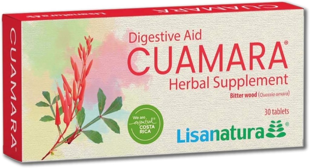Suplemento Herbal Cuamara - Azúcar, Gluten &amp; Lactose Gratis - 30 Tablets