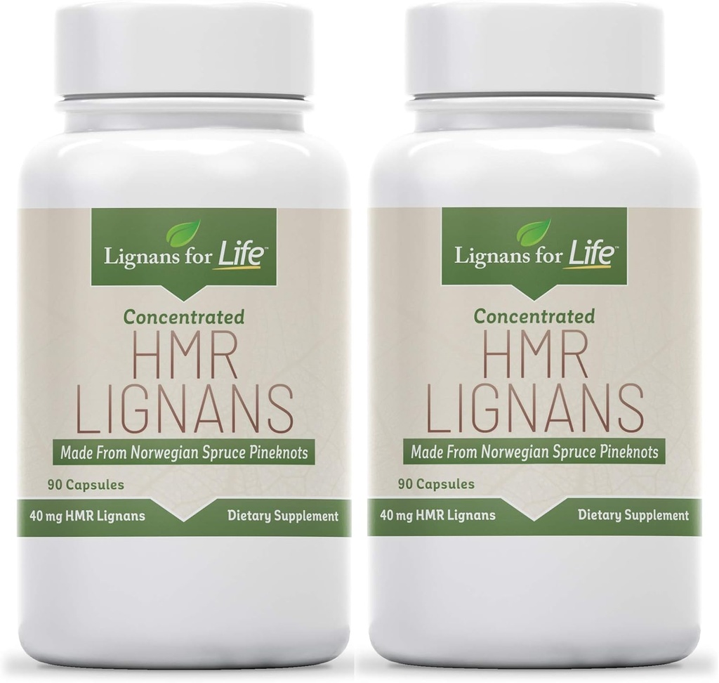 Lignanos para la vida HMR Lignans for Dogs, 40mg - 90 Capsules, Vitamina para Mascotas Saludables TEN multivitamínico TENIDO Wellness Suplemento TEN 2-Pack