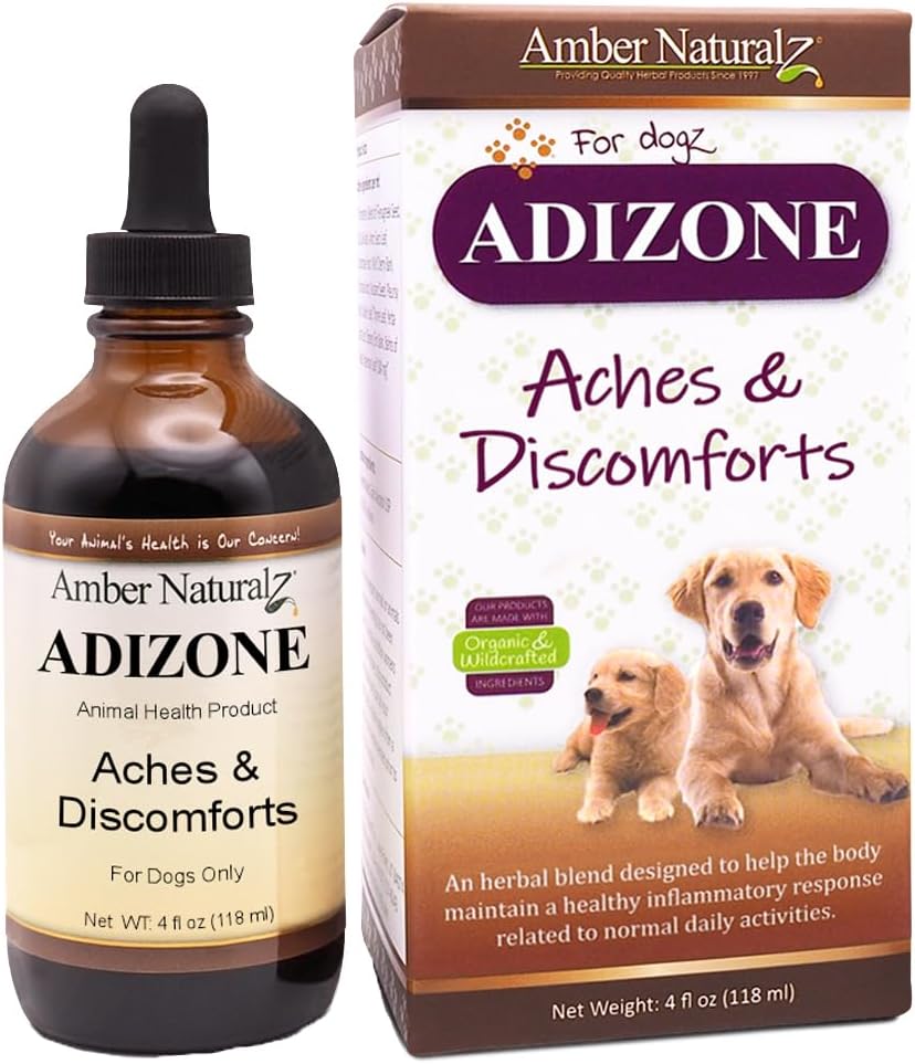 Amber NaturalZ Adizone Herbal Supplement for Dogs ← Soporta una respuesta inflamatoria saludable, molestias ocasionales y una función conjunta