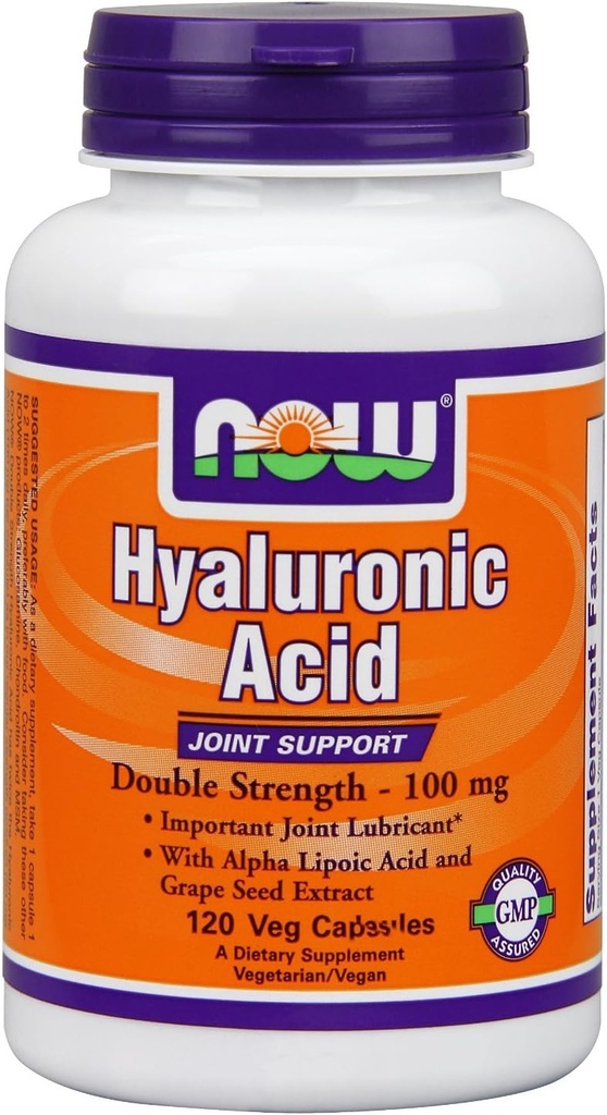 Ácido hialurónico 2X más cápsulas de verduras, 100 mg - 120 ct (Pack of 2)