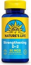 Fortalecer la vida de la naturaleza Vitamina D2 2000 UI como Ergocalciferol - Suplemento de Apoyo Inmunitario - Apoyo a la vitamina D para la absorción de calcio, salud ósea - Garantía de 60 días, 90 Serv, 90 cápsulas vegetarianas