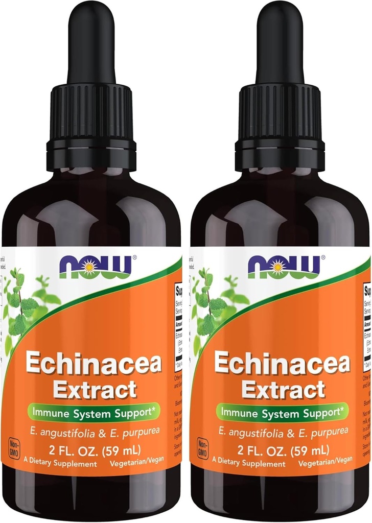 AHORA Suplementos, Echinacea Extract Liquid with Dropper, Immune System Support*, 2-Ounce (Pack of 2)