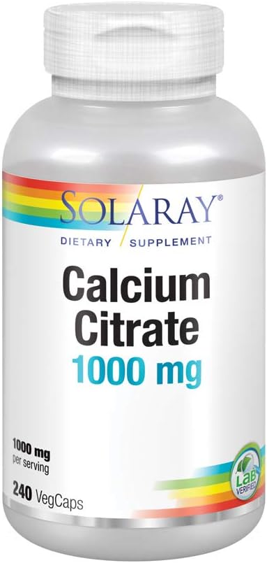 Citrato de calcio Solaray, 1000 mg, 240 VegCaps