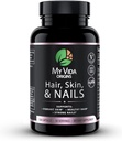 My Vida Origins Hair Skin and Nails ¦ Thicker Hair, Stronger Nails, Vibrant Skin ← Soporta la belleza natural Zinc, Biotin, Vitamina E ← Vegan 120 Capsules 1 Mes de Suministro