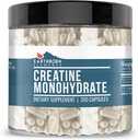 Earthborn Elements Creatine Monohydrate 200 Capsules, Pure & Undiluted, No Additives