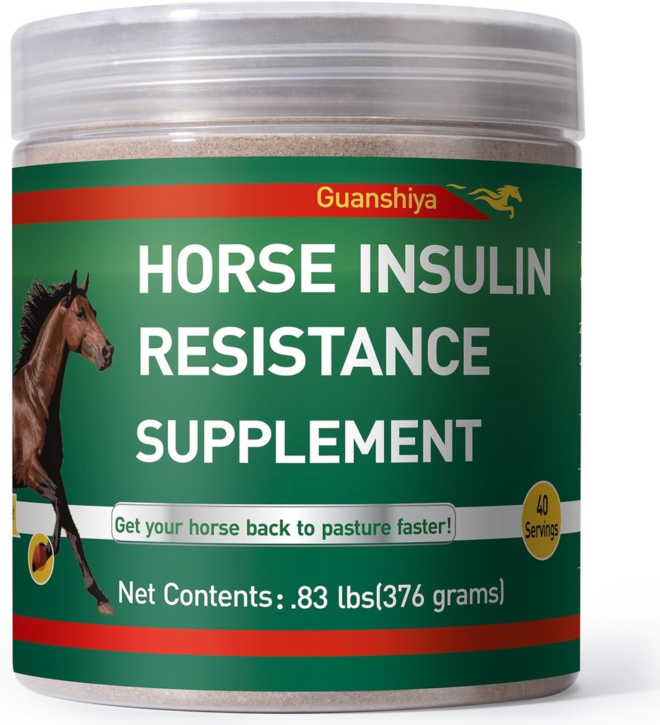 Suplemento de resistencia a la insulina para caballos - Tratamiento de la laminitis-Laminitis natural Polvo herbario para pies de tensión " Laminitis crónica, 0.83lb (40-Day Supply)