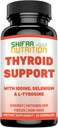 SHIFAA NUTRITION Halal Thyroid Support 30 Servings ← Non-GMO Relief Supplement w/ B12, Iodine, Selenium, L-Tyrosine ← Supports Energy, Metabolism, Focus, Clarity, Cortisol Balance
