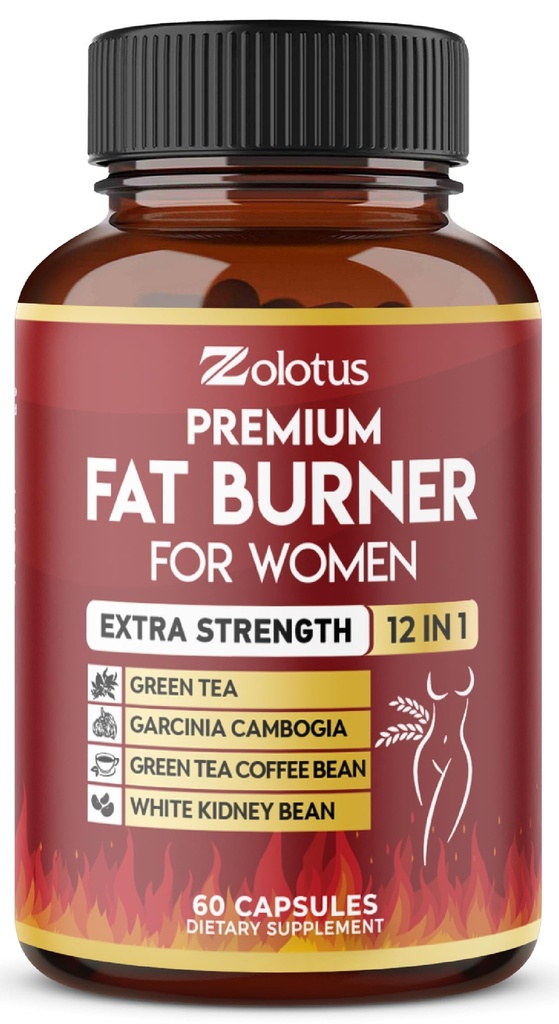 Píldoras Premium de Pérdida de Peso para Mujeres, 2 Meses de Suministro, Los Mejores Quemadores de Gordo Belly para Mujeres y Hombres, Metabolismo Booster, Píldoras de Energía, Mayor Potencia con Té Verde Extract 98%