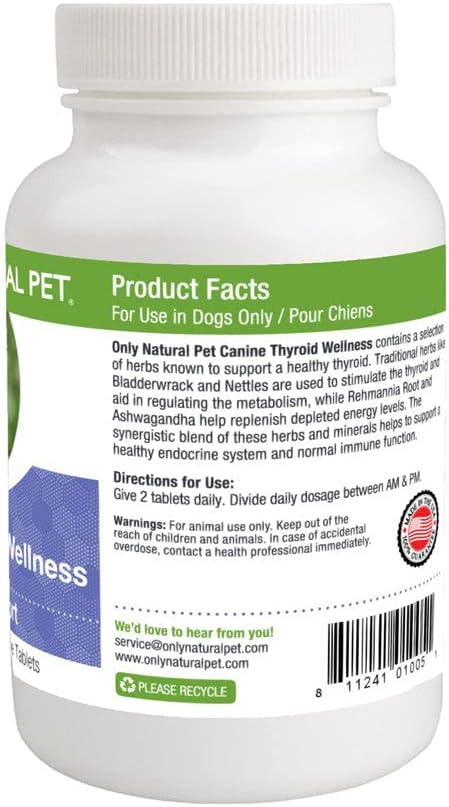 Sólo Natural Pet Canine Tiroid Wellness Supplment for Dogs - 90 Chewable Tablets