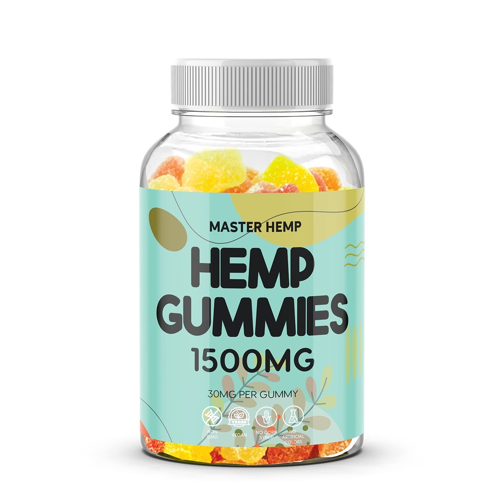 Naturales de cáñamo de frutas Gummies de alta resistencia - Aceite de cáñamo vegano Infundido Gummies Edibles Performance Great for Peace & Relaxation, Bloom Favorite Gummy