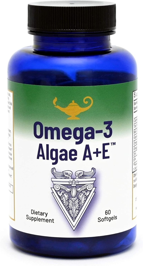RnA ReSet Omega-3 Algae A+E – DHA de base vegetal &amp; EPA con vitaminas A y E, Fish Oil Alternative (60 Softgels)