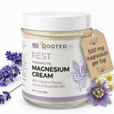 Rooted In Rest Magnesium Lotion for Sleep – Science Backed Sleep Aid – 2X Más Magnesium Chloride – Fast, Effective Relaxation with Lavender, Passion Flower & Chamomile - Made in USA – 4 oz