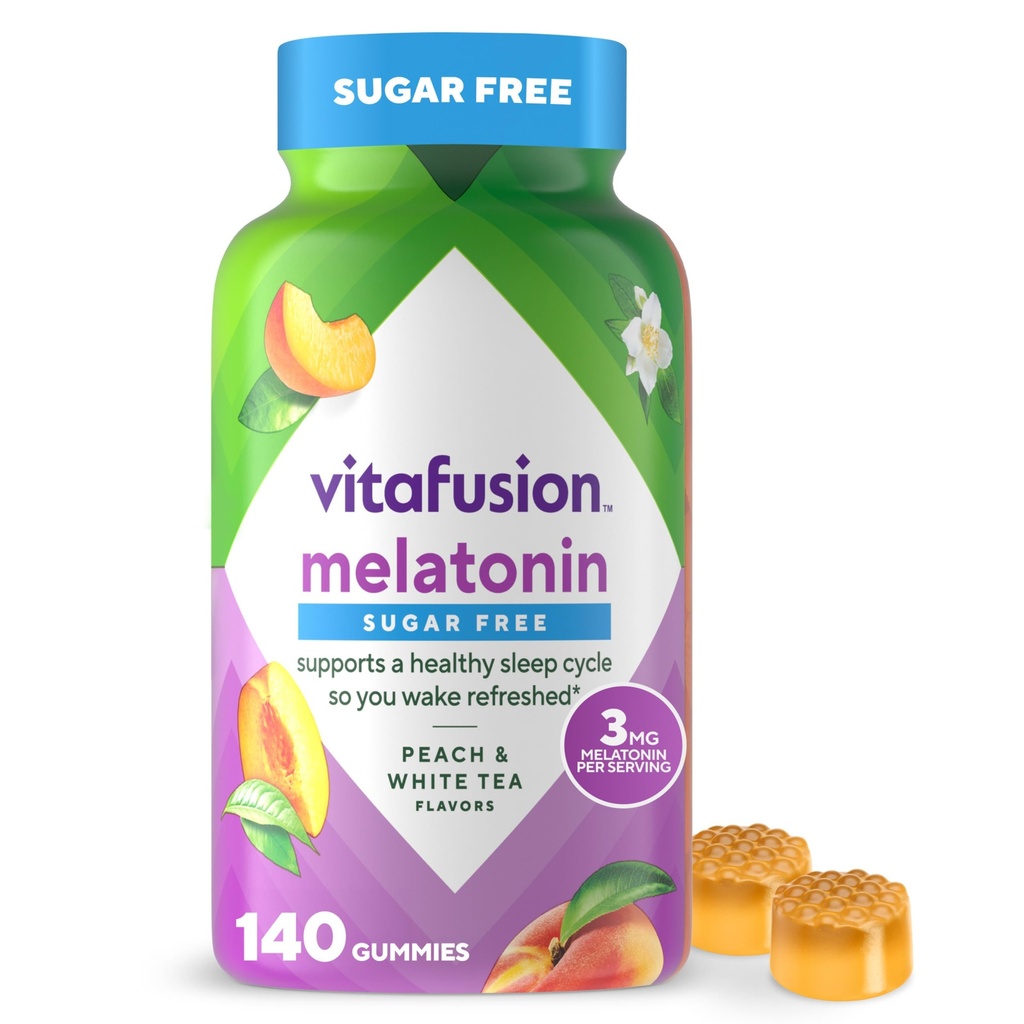 Vitafusion Melatonina Gummy Vitaminas, 140 Cuentas (Pack of 1)