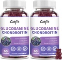 Catfit Glucosamine Chondroitin Gummies,Extra Strength Joint Health Support Supplement with MSM " Elderberry, Antioxidant Immune Support Supplement for Adults Men " Women (2 Pack)