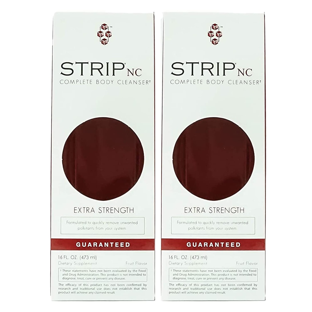 Wellgenix Strip NC Herbal Cleanse Detox Drink-Extra Strength Body Cleanser Liquid - Fast Acting & Deep System Cleanser- Fruit Punch 16oz (Pack of 2)