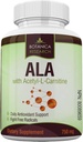 Alpha Lipoic Acid with Acetyl L Carnitine - ALA ALC Anti Aging Health & Wellness Formula to Support Nerve Health, Tingling Feet, Hands, Limbs 60 Vitamin Complex Capsules