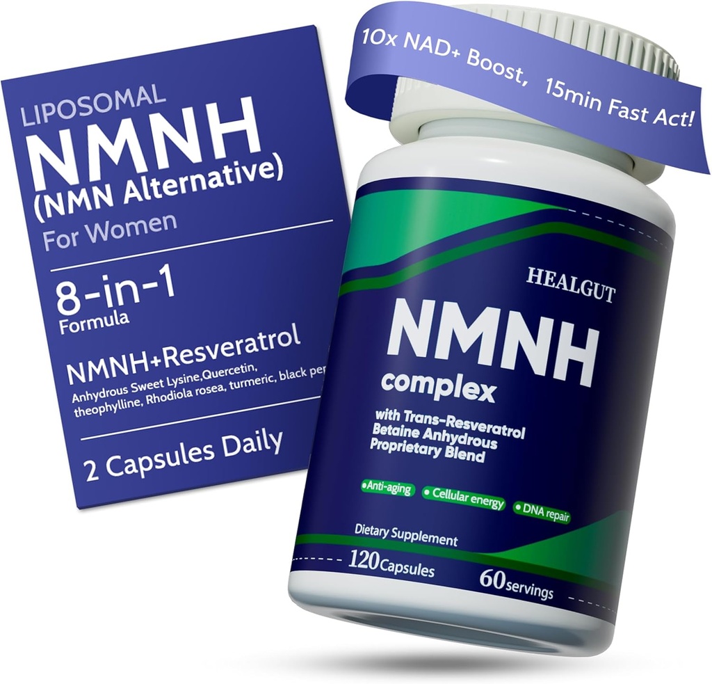High-Purity NMN Supplement Alternative for Women: Liposomal NMNH + Trans-Resveratrol + TMG ¦ Boosts NAD+ Levels, Cellular Regeneration & Radiant Skin - 60-Day Anti-Aging Formula