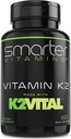 Más inteligente Vitamina K2 MK7 100mcg, Hecho con K2VITAL y Kale, 60 Softgel líquido