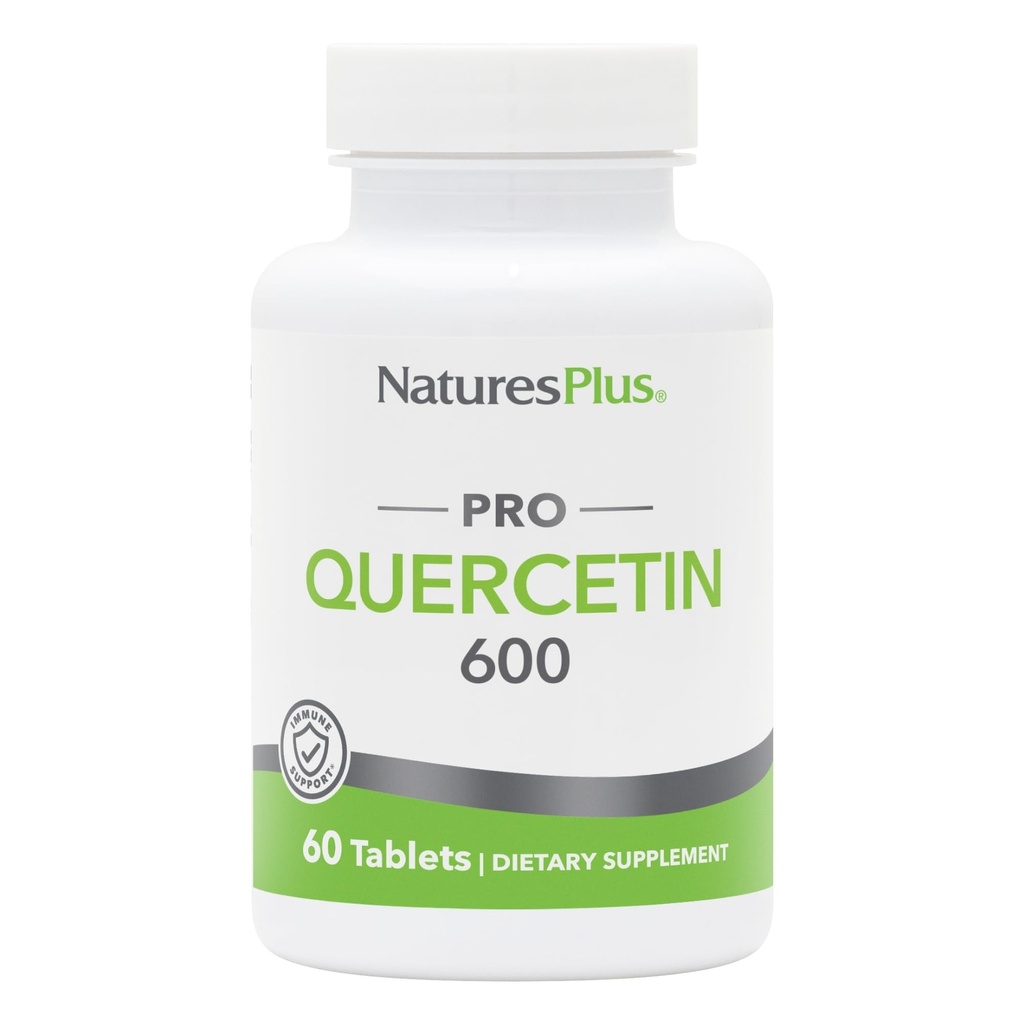 Natures Plus PRO Quercetin 600 mg - 60 Tablets - No GMO, Vegan &amp; Gluten Gratis - 60 Servings