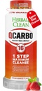 Herbal Limpio Qcarbo16 Bebida limpia de desintoxicación de un mismo día (16 fl oz) - Mango de fresa Limpiar el cuerpo completo* Bebida desintoxicación para nivel de toxina moderado*, vitamina B2 y vitamina B12 para hombres y mujeres
