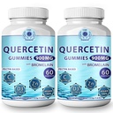 (2 Pack) Quercetina Gummies - Quercetina con Bromelaina Vitamina C + Zinc Vitamina D3 – Chewable Quercetina 900mg Suplementos - Quercetina para niños y adultos (2)