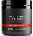 Ultra High Potency 1400mg NAD Supplement - Nicotinamide Riboside Supplement - NAD+ Nicotinamide B3 Blend with D-Ribose, Niacin -with RiaGev - 3rd Party Tested (60 Count (Pack of 1))