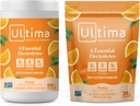 Ultima Replenisher Electrolyte Powder Drink Mix Bundle – Sugar Free – Orange, 90 Serving Canister y 20 Stickpacks – 6 Electrolytes and Minerals – Keto Friendly, Vegan, Non-GMO