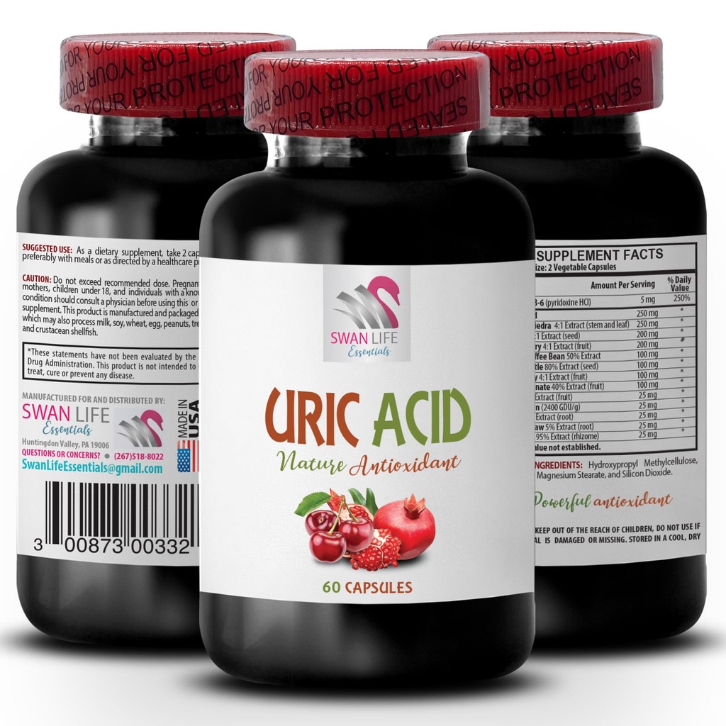 uric Acid Foods - URIC Acid - Uric Acid Crystals Joints, uric Acid Management, Baja Uric Acid Rápido, Reduzca el ácido úrico, Green Coffee Bean Extract, Green Coffee Beans, Suplementos para úrico 1Bot 60C