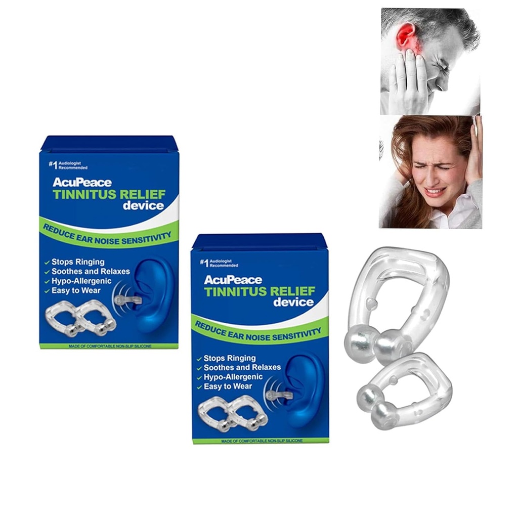 Dispositivo Genérico de Alivio de Oído de Oído, Dispositivo de Alivio de Presión de Oído, Alivio de Tinnitus para Oídos Anillo (2 pares)