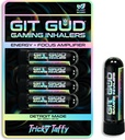 GIT GUD Energy Stick (4 Pack) Amplificador de enfoque competitivo, Aroma de la menta refrescante, Uso diario, Desechable portátil, Taffy Tricky (Taffy Mint)