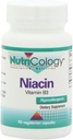 Nutricology Niacin Suplemento - Vitamina B3 para Mujeres Hombres, Niacina con Flush, Ácido Nicotínico, NAD, 250 mg Capsules Vegetarianos - 90 Cuenta