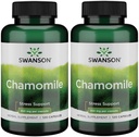 Swanson Chamomile Stress Support - Made with German Chamomile Flower - Herbal Supplement to Promote Stress, Relax and Sleep Support - Helps Easy Body and Mind - (120 Capsules), 2 Pack