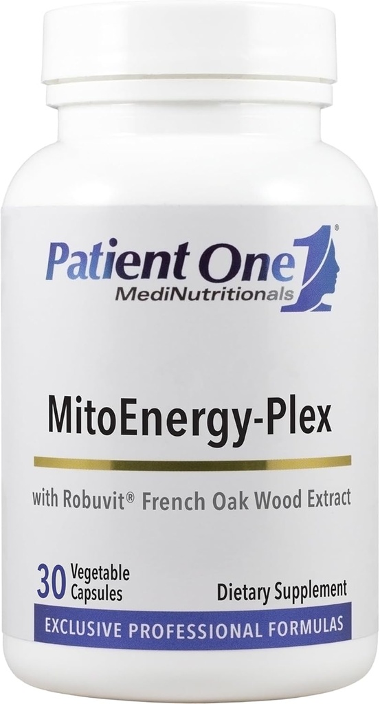 Pacientes One MitoEnergy-Plex tención Suplemento para apoyar niveles de energía y combate Fatiga Silencioso con extracto de roble francés, Ashwagandha y Panax Ginseng Ø 30 cápsulas