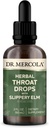 Dr. Mercola Herbal Throat gots with Slippery Elm Dietary Supplement, Natural Flavors, 30 Servings, 2 fl oz (60 mL), GMO Free, Gluten Free, Soy Free