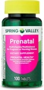 Primavera Valle Prenatal Multivitamínico/Multimineral para Mujeres Embarazadas y Enfermería Suplemento Dietario Tabletas, 100 Cuenta - Nuevo Look