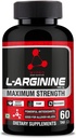 Nutrición Deportiva L-Arginina 1000mg Suplemento para el crecimiento muscular, resistencia, botella inmune &amp; energía, 60 tabletas