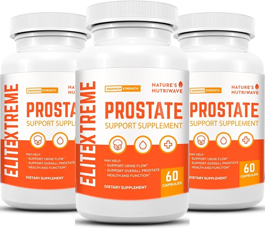EliteXtreme Health Supplement - Natural Formula with Saw Palmetto, Plant Sterols, Zinc, and Vitamins ← Non-GMO, Made in USA, 60 Capsules, 3 Month Supply