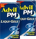 Advil PM Liqui-Gels Doin Reliever and Nighttime Sleep Aid, Doin Medicine with Ibuprofen for Pain Relief and Diphenhydramine HCL for a Sleep Aid - 2x80 Liquid Filled Capsules