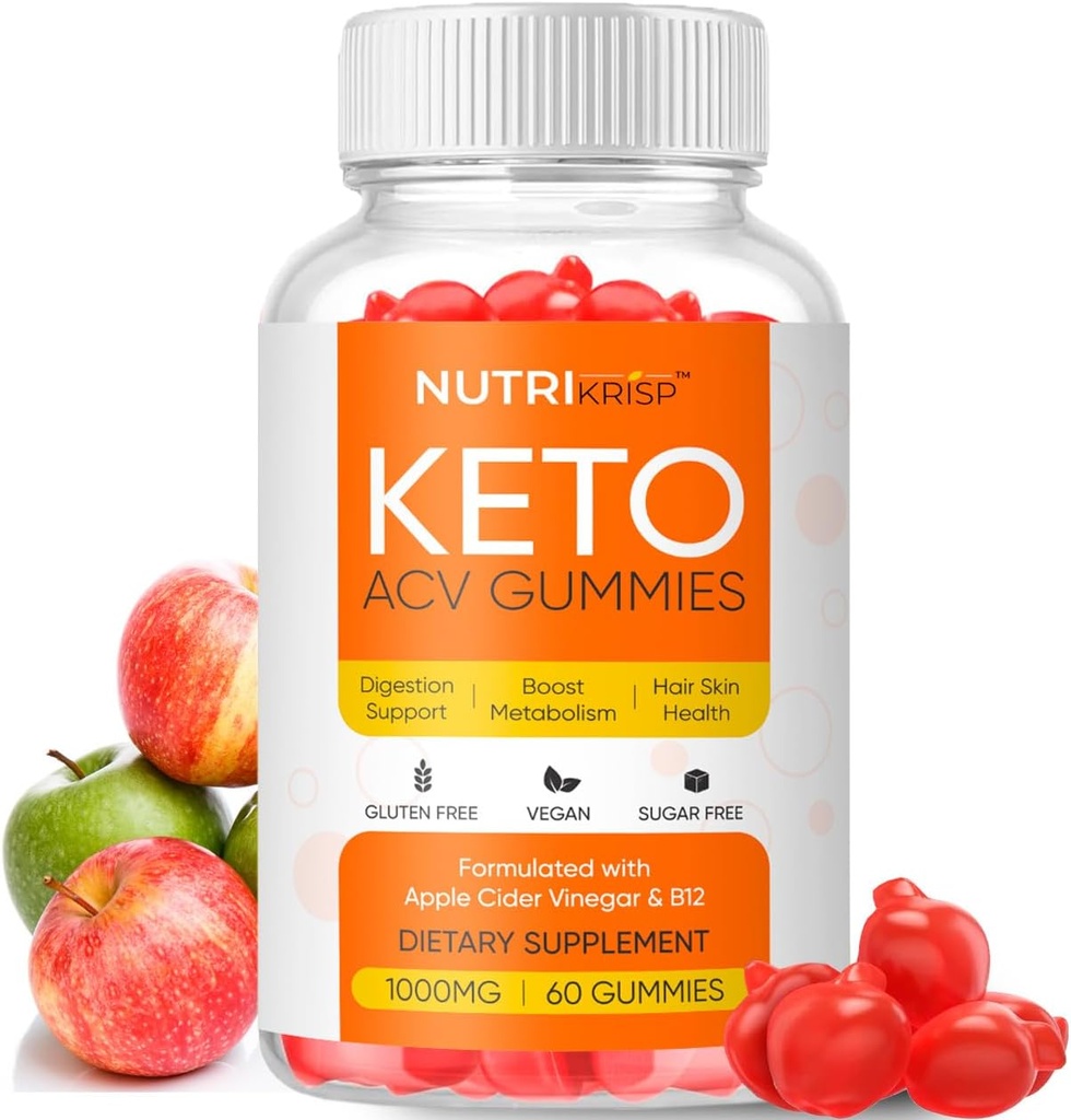 Avanzado Keto ACV Gummies - Gluten libre de azúcar Pro activo suplemento de vinagre de manzana para hombres mujeres (1000MG)