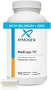 XYMOGEN MedCaps T3 - Fórmula de soporte para tiroides con vitaminas + hierbas - Selenio, zinc, vitamina E + C, Ashwagandha, extracto de Guggul y suplemento de yodo (120 cápsulas)