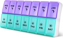 DANYING Large Pill Organizer 2 veces al día, semanal Pill Box 2 por día, AM PM Pill Case, Pill Container 7 Day, Vitamin Case Dos veces al día