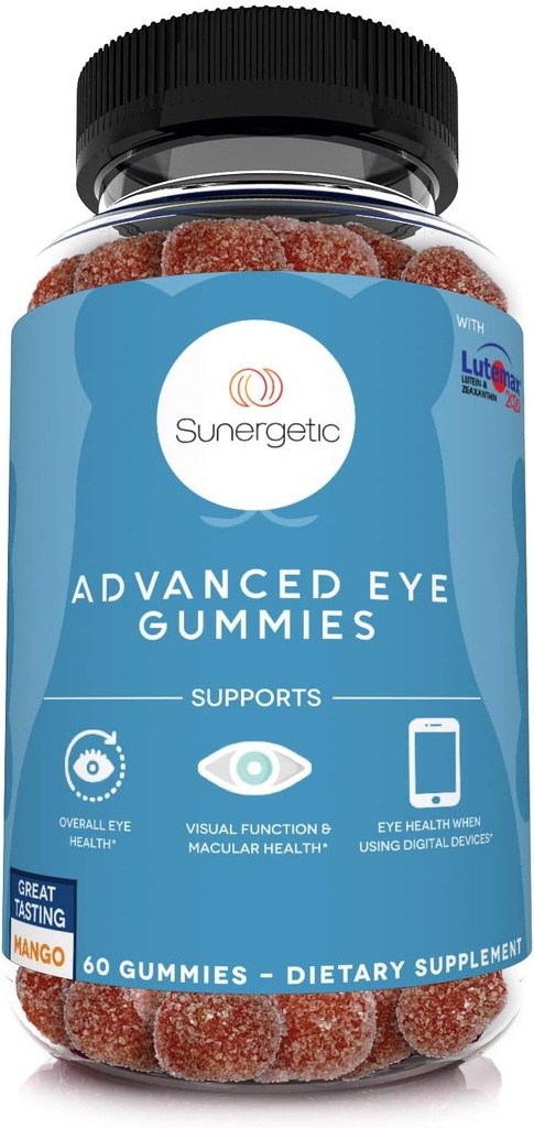 Soporte Ocular Premium Gummies–Lutein Gummies con Zeaxanthin Asistencias Salud Ocular Global, Visión &amp; Salud Macular–Clinically Studied Lutein & Zeaxanthin Gummies with Lutemax 2020-60 Eye Gummies