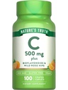 Nature's Truth Vitamin C with Rose Hips and Bioflavonoids | 500mg | 100 Caplets | Vegan, Non-GMO & Gluten Free
