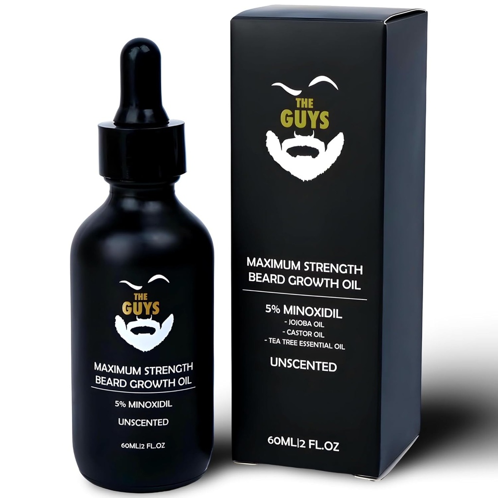 5% aceite de crecimiento de la barba de Minoxidil, 2 onzas