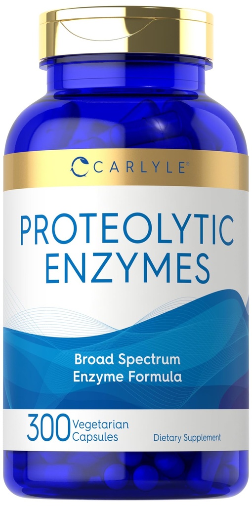 Carlyle Proteolytic Enzymes ← 300 Capsules ← Systemic Broad Spectrum Suplemento  Vegetarian, Non-GMO &amp; Gluten Free Formula