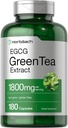 Horbäach EGCG Green Tea Extract Pills ← 180 Capsules  Max Potency ← Non-GMO &amp; Gluten Free Supplement