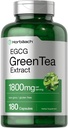 Horbäach EGCG Green Tea Extract Pills ← 180 Capsules  Max Potency ← Non-GMO &amp; Gluten Free Supplement