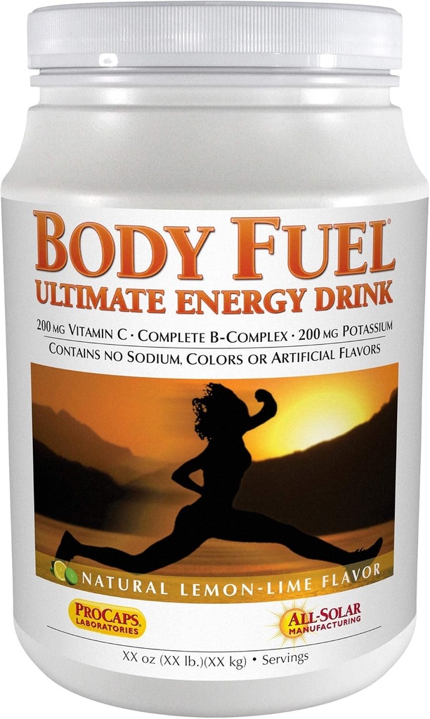 ANDREW LESSMAN Body Fuel 60 Servings, Lemon-Lime Flavor - Nutritious Blend of Complex Carbohydrates and Fructose for Instant and Sustained Energy, with High Potency B-Complex and Vitamin C